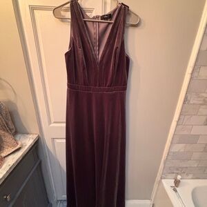 Lulu's Deep Purple Velvet Maxi Dress